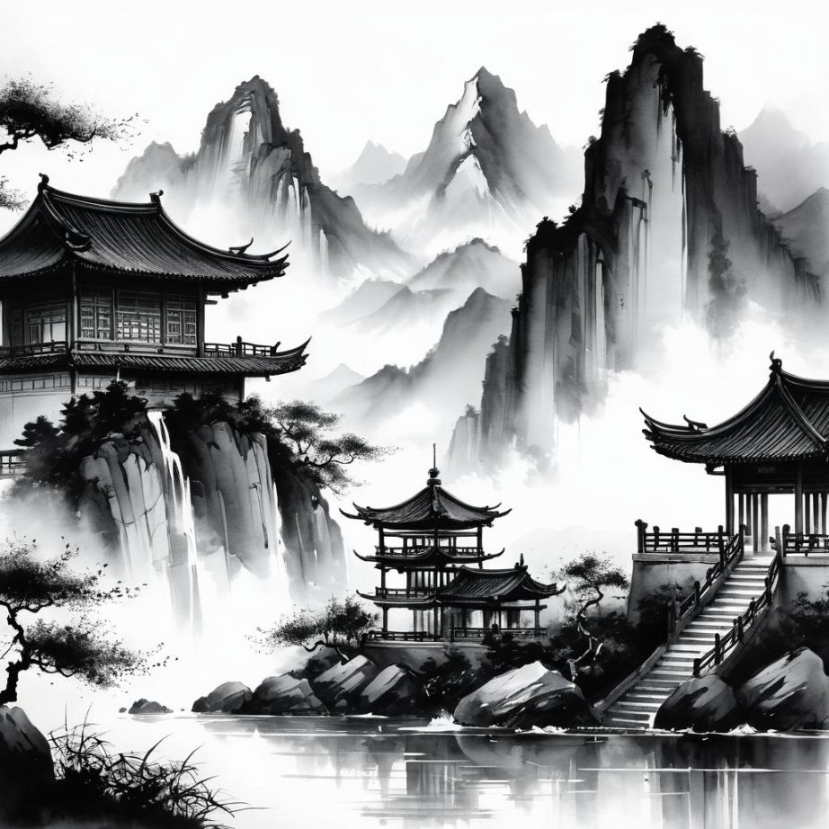 水墨中的宁静-24008