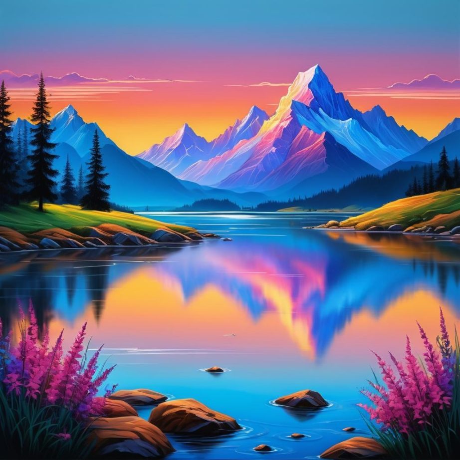 简约山水画-2658
