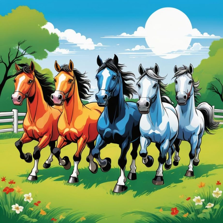 幽默画中的马-19824