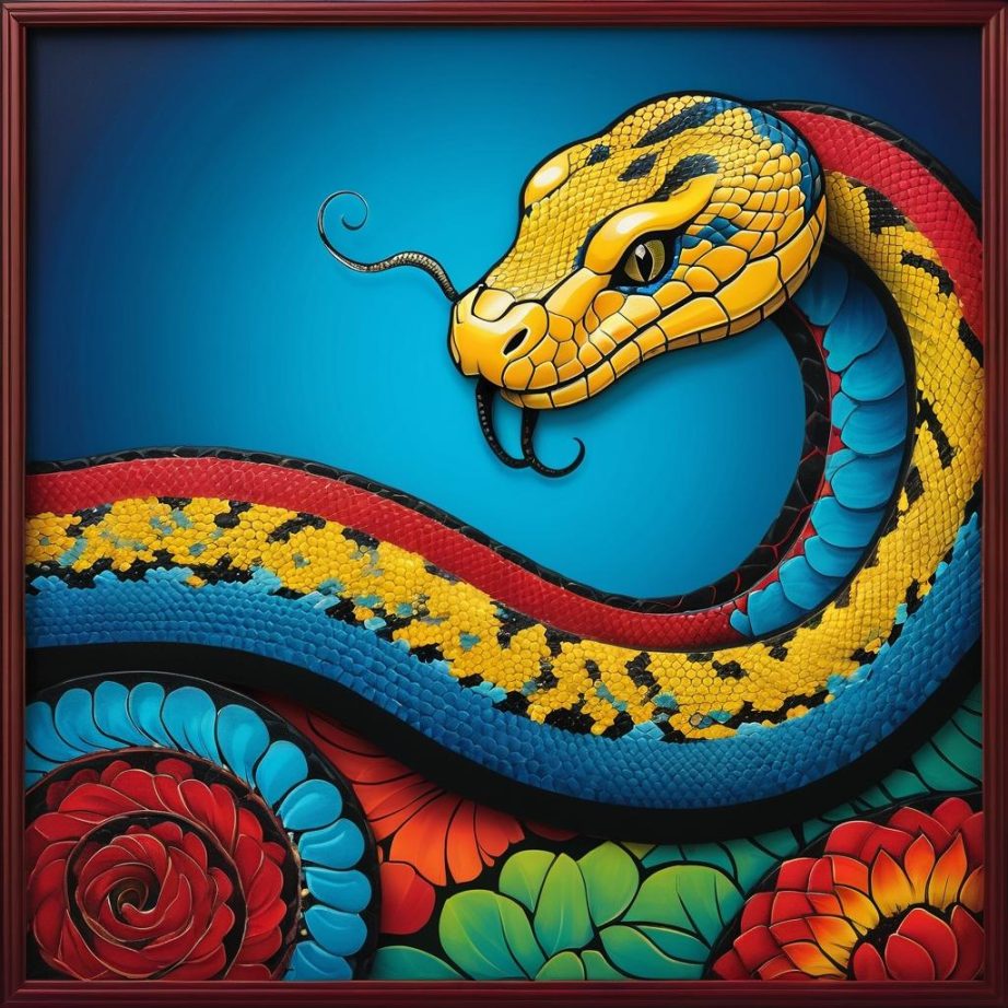 现代蛇年画-19416