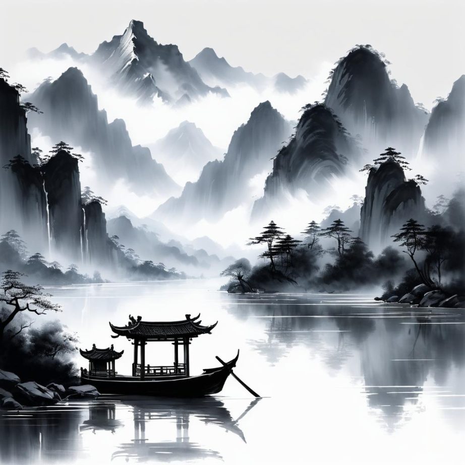 水墨山水的魅力-24000