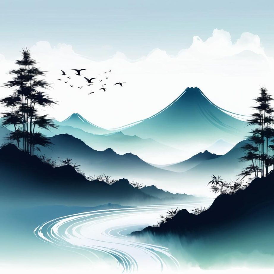 水墨中的禅意与宁静-24110